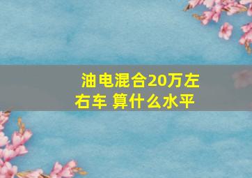 油电混合20万左右车 算什么水平